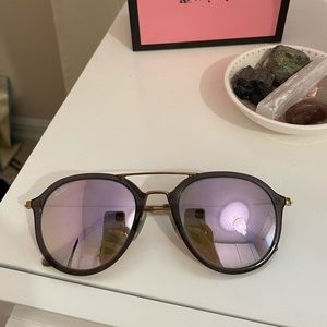 RAYBAN Purple Gray Mirror Erika Sunglasses